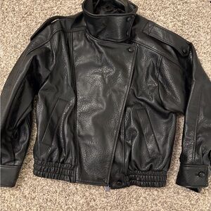 Zara Black viral leather Jacket